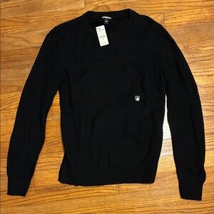 Express Men's Black Crewneck Sweater - XS